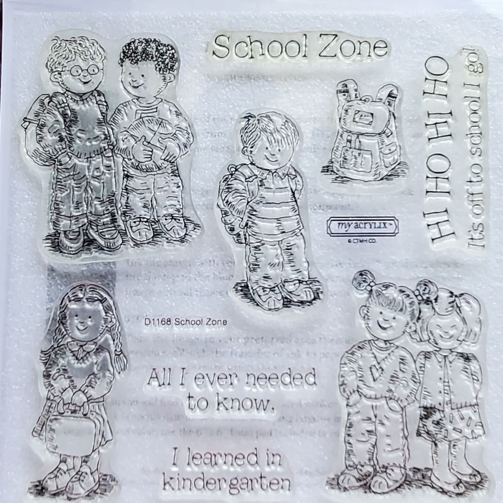 Close To My Heart School Zone Clear Acrylic Stamp Set D1168